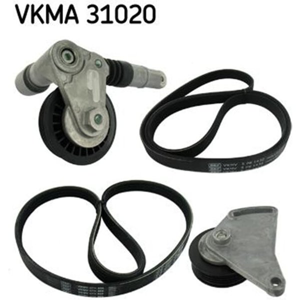 SKF Keilrippenriemensatz Audi A4 A6 Skoda Superb VW Passat VKMA31020-image