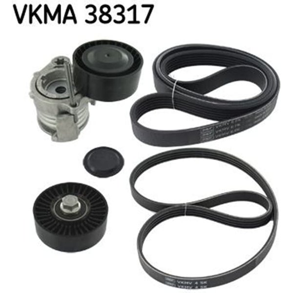 SKF Keilrippenriemensatz BMW 1Er E81 3Er E90 VKMA38317-image