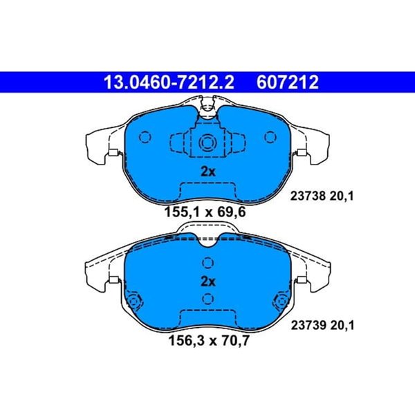 ATE BremsbeläGe Vorne Fiat Croma Opel Signum Vectra Saab 9-3-image