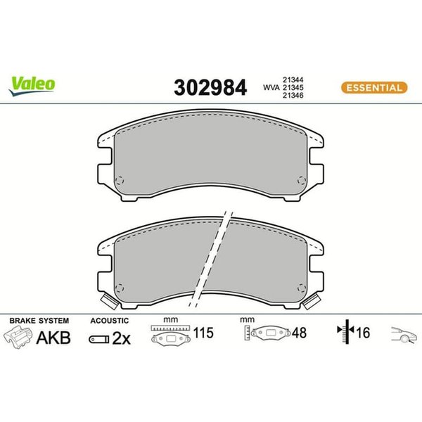 Valeo BremsbeläGe Vorne Nissan 200SX S13 Sunny 2-image