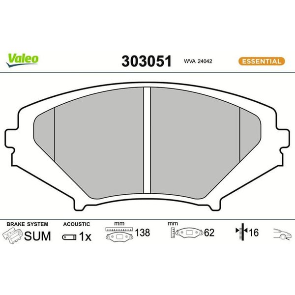 Valeo BremsbeläGe Vorne Mazda RX-8 1.3-image