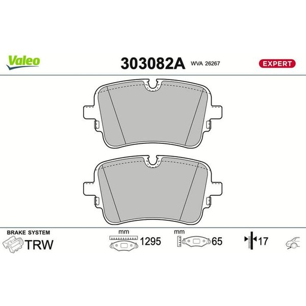 Valeo BremsbeläGe Hinten Audi A6 C8 A7 Sportback A8 D5 Q7 Q8 VW Touareg-image