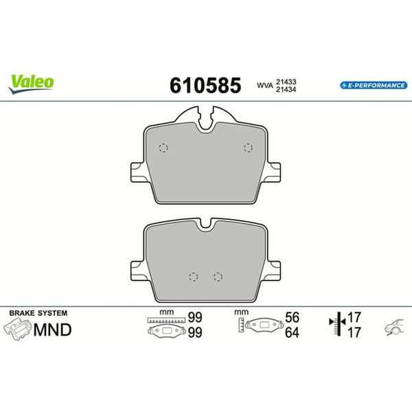 Valeo BremsbeläGe Hinten BMW 3Er G20 G21 G28 G80 G81 4Er Gran Coupe-image