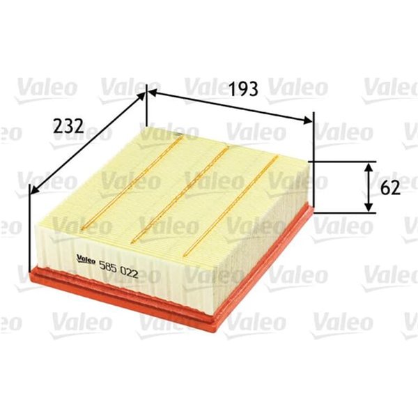 Valeo Luftfilter Renault Clio Espace Laguna Vel-image