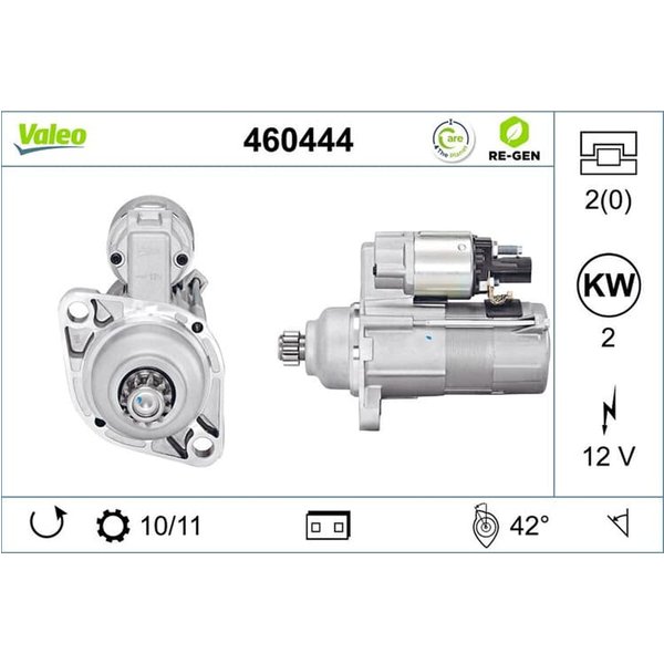 Valeo Starter 2,0 Kw Audi Seat Skoda Vw 460444-image