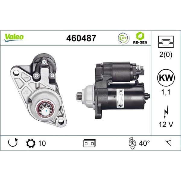 Valeo Anlasser 1,1 Kw Audi Seat Skoda VW 460487-image
