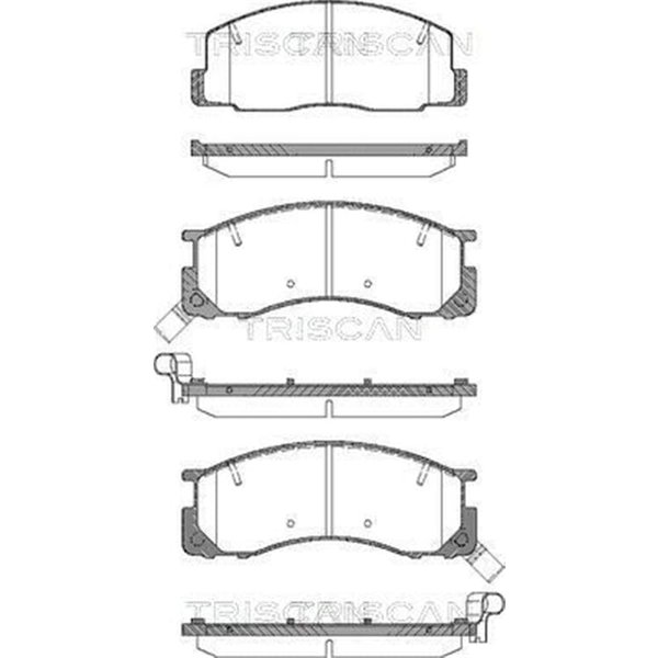 Triscan BremsbeläGe Vorne Toyota Liteace Model Previa-image