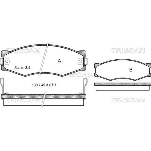 Triscan BremsbeläGe Vorne Nissan-image