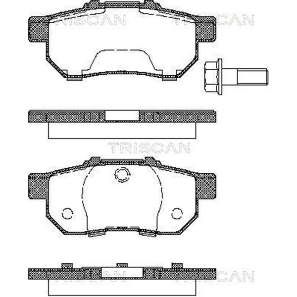Triscan BremsbeläGe Hinten Honda Civic Crx-image