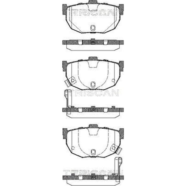 Triscan BremsbeläGe Hinten Hyundai Coupe Elantra Lantra Tiburon Kia Cerato-image