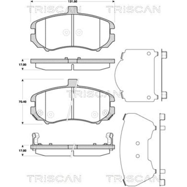 Triscan BremsbeläGe Vorne Hyundai Elantra 2,0-image