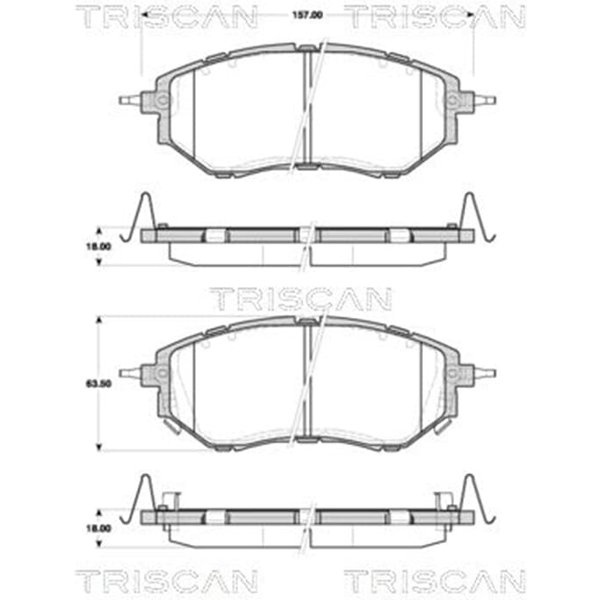 Triscan BremsbeläGe Vorne Subaru Forester Legacy Levorg Outback Tribeca-image