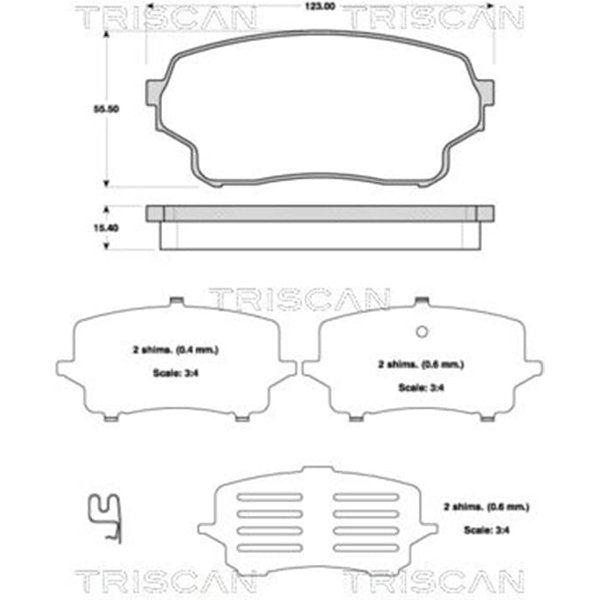 Triscan BremsbeläGe Vorne Suzuki Grand Vitara 2,0-image