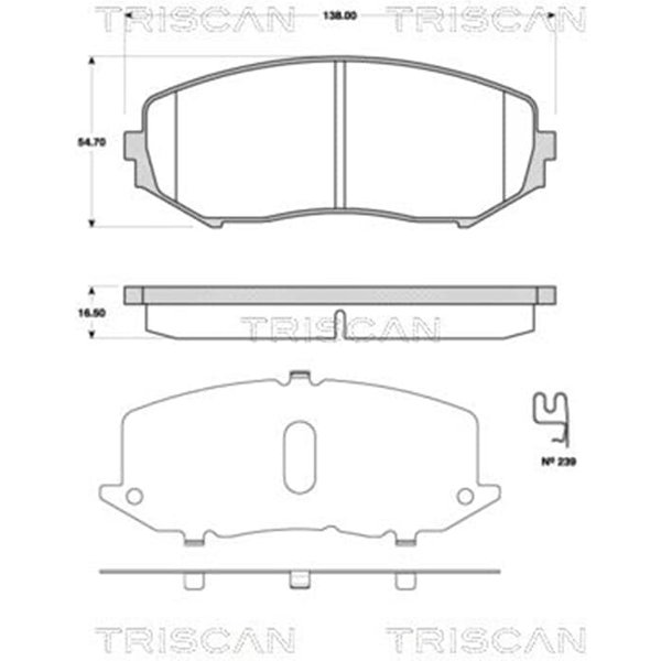 Triscan BremsbeläGe Vorne Suzuki Grand Vitara-image