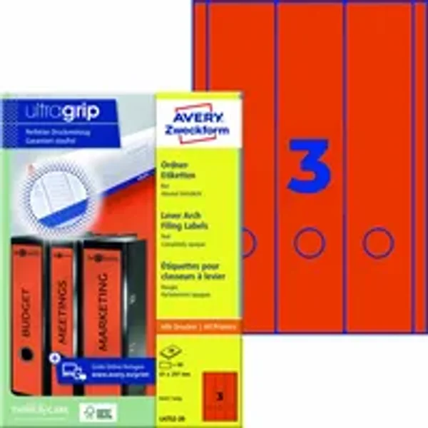 Avery Zweckform Ordnerrückenetikett ultragrip breit/lang