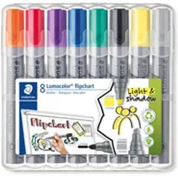 STAEDTLER® Flipchartmarker Lumocolor® 356 2 und 2-5 mm 8 St./Pack.
