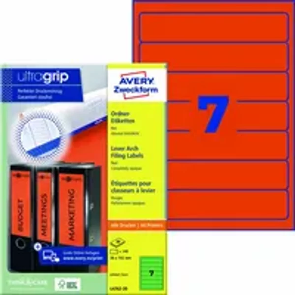 Avery Zweckform Ordnerrückenetikett ultragrip schmal/kurz