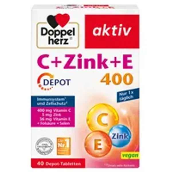 Doppelherz Nahrungsergänzungsmittel aktiv C + Zink + E DEPOT 400