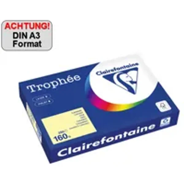 Clairefontaine Kopierpapier Trophée Color DIN A3 160 g/m² 250 Bl./Pack.