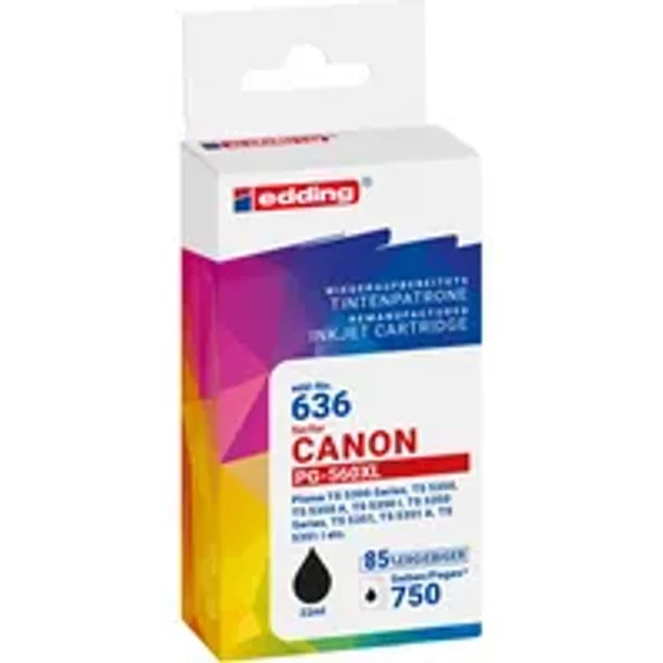 edding Tintenpatrone Kompatibel mit Canon PG-560XL schwarz