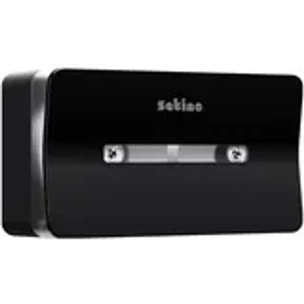 Satino by WEPA Toilettenpapierspender Jumbo Doppel Centerfeed schwarz