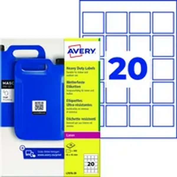Avery Zweckform Folienetikett wetterfest 45 x 45 mm (B x H)