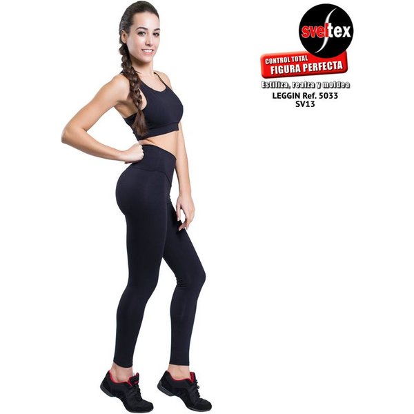 Collants Happy Dance Femme Taille haute longue Bk