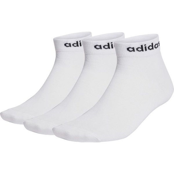Chaussettes adidas Linear Ankle 3P blanches/noires