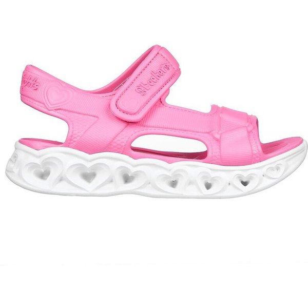 Chaussures Skechers Sandales Heart Lights Fille Rose Maille/Multi Bordure