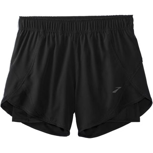 Pantalon de Running Brooks Chaser 5" 2-en-1 Noir Femme