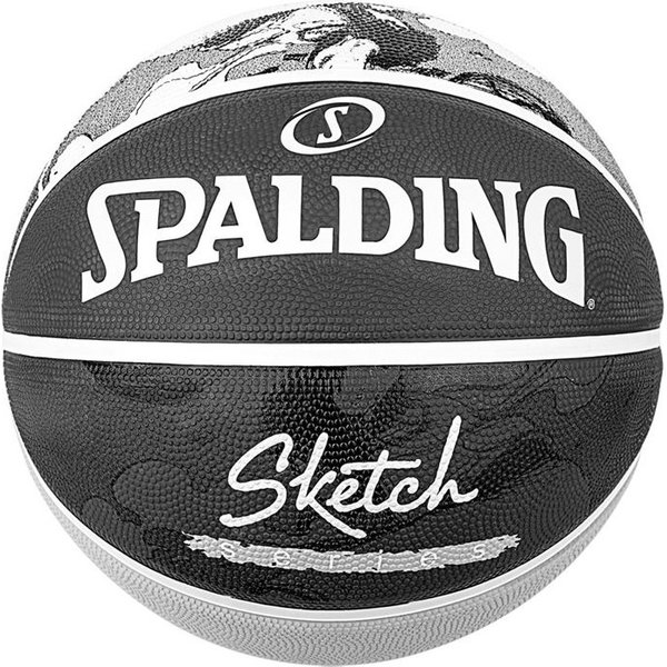 Balle Par Basket-Ball Sketch Dribble Caoutchouc Noir-image