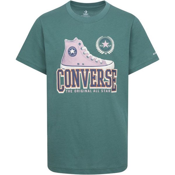T-shirt Converse Script Sneaker Gfx Sse Enfant Green