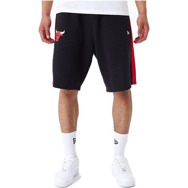 Pantalons New Era Panneau surdimensionné NBA Chicago Bulls Noir Homme