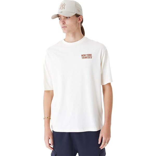 T-Shirt New Era Mlb Wordmark Oversized New York Yankees Blanc Hom-image