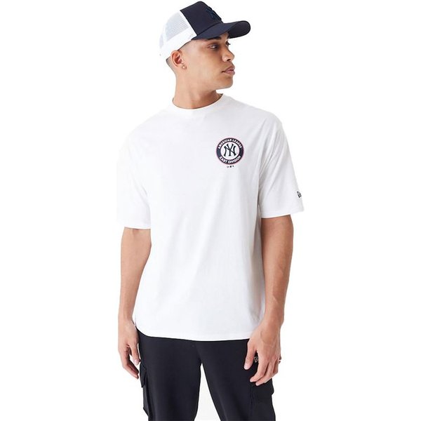T-Shirt New Era Mlb Player Graphc Oversized New York Yankees Blan-image