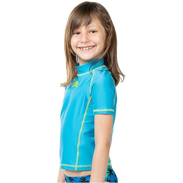 T-shirt de Natation Aquarapid Uv Turquoise Enfant