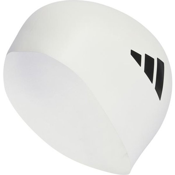 Bonnet de Natation adidas Adultes 3 bandes Blanc