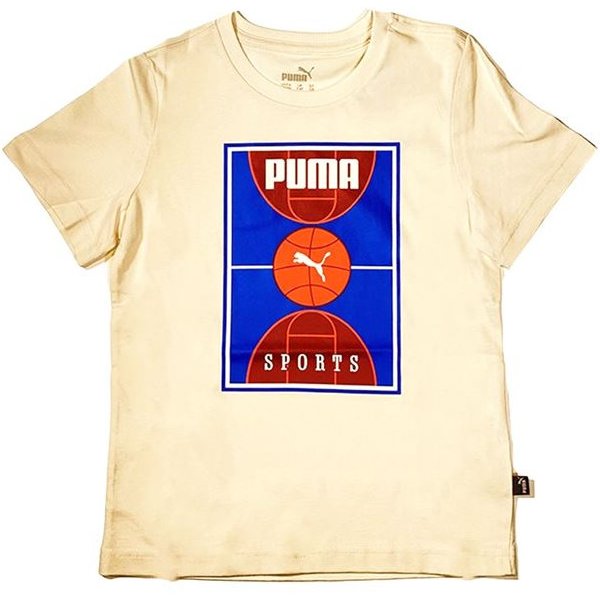 T-shirt Puma Bppo Basket Blank Ba Enfant Beige