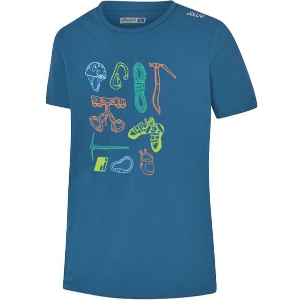 T-Shirt Montagne Joluvi De Climbing Elements Blue-image