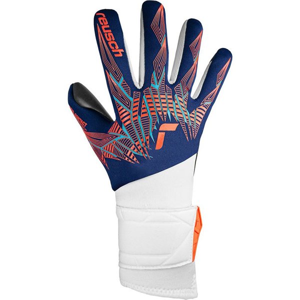 Gants de Gardien de Football Reush Pure Contact Argent Bleu-Orange-Noir