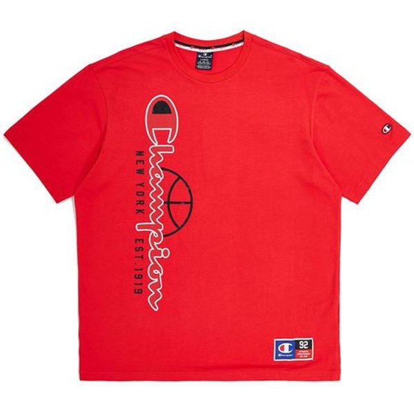 T-Shirt Champion Homme Col Ras Du Cou Rouge-image