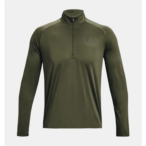 T-shirt Fitness Under Armour Homme de Tech 2.0 1/2 Zip Vert