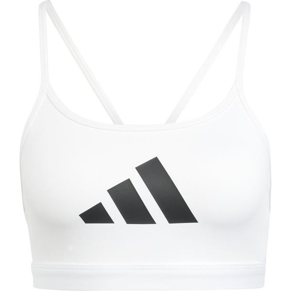 Brassiere de sport Fitness adidas Femme by Aeroreact Big Logo Graphic White