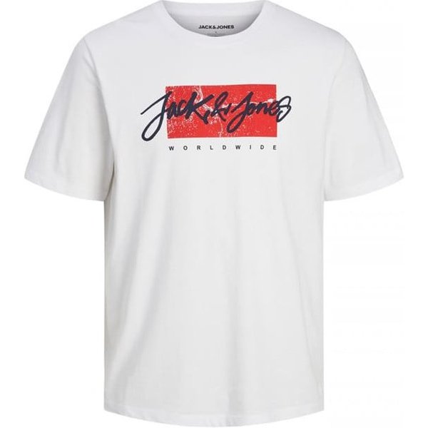T-shirt Jack and Jones tiley Crew Blanc Enfant