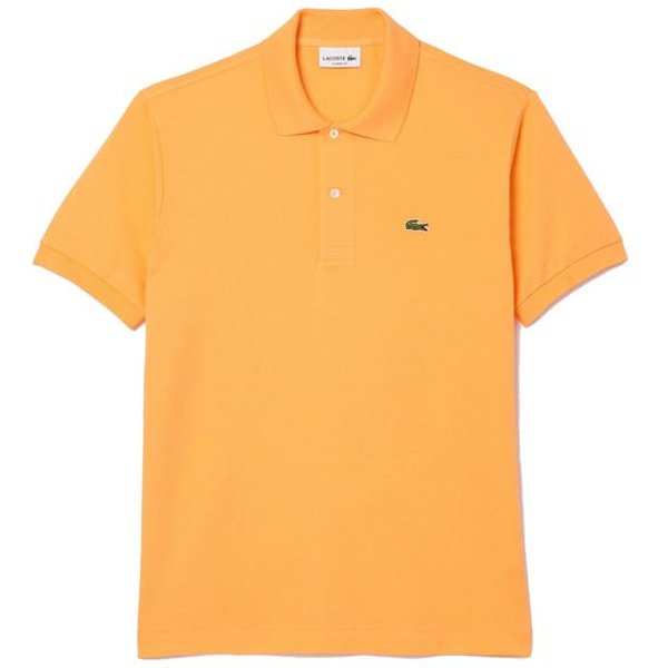 Polo Lacoste Chemise Col Bord-Cotes Orange