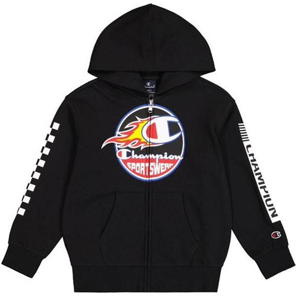 Sweat Champion Homme Sweatshirt Zippé à Capuche Noir-image