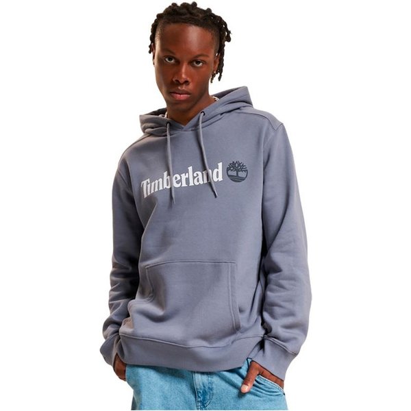 Sweat Timberland Kennebec River Linear Logo Hoodie Folkstone Grey Homme