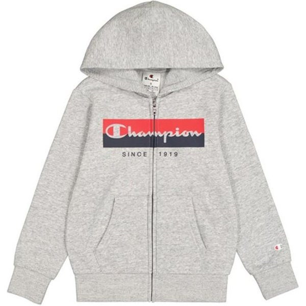 Sweat Champion à capuche zippée complète Enfant Gris