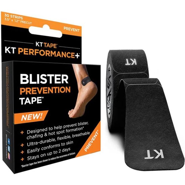 KT Tape Bande de prévention des ampoules prédécoupée (30 x 9cm) Noir