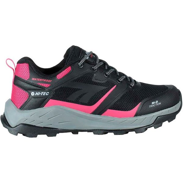 Chaussures Montagne Hi-Tec de Toubkal Low Wp Noir/Gris/Géranium Femme